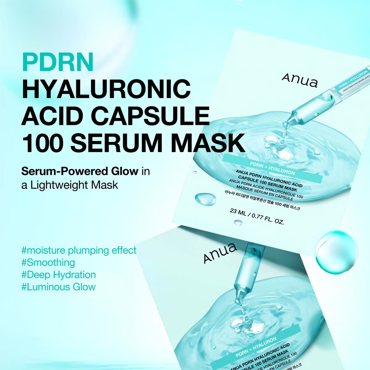 PDRN Hyaluron 100 Serum Mask | Masque Hydratant & Régénérant