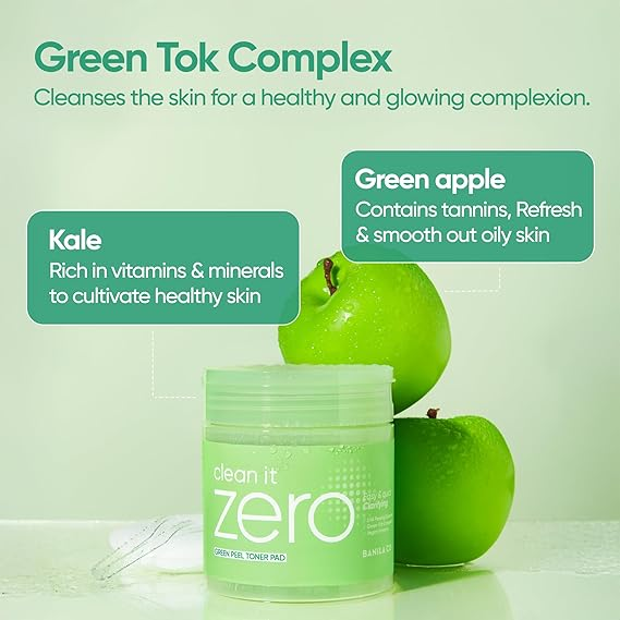 Clean It Zero Green Peel Toner Pads (LHA Vegan Blend)