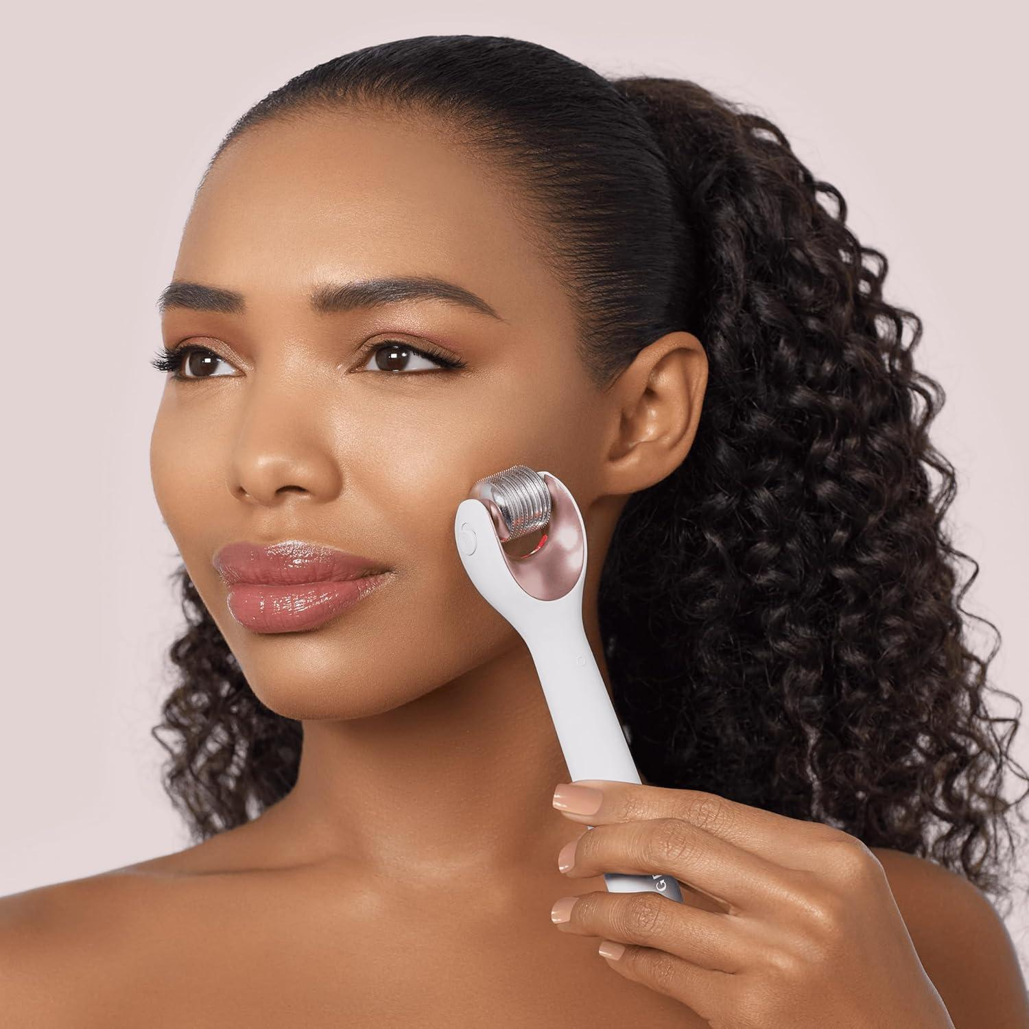 MicroNeedle Face Roller with Rose Quartz 9-in-1