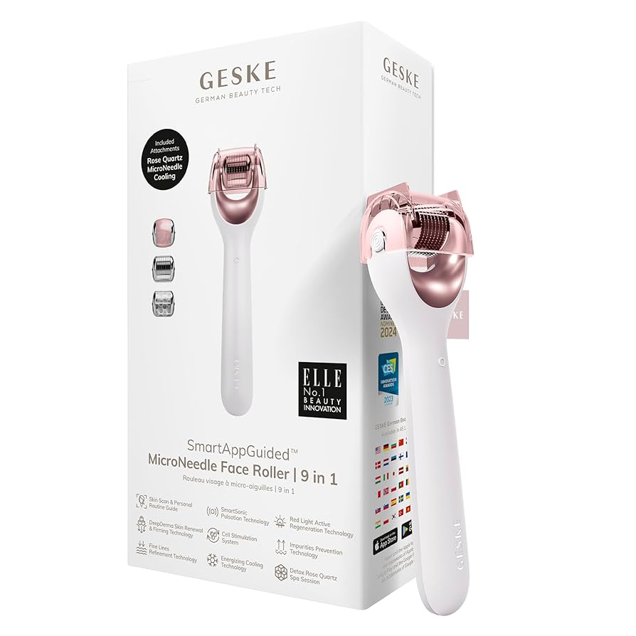 MicroNeedle Face Roller with Rose Quartz 9-in-1