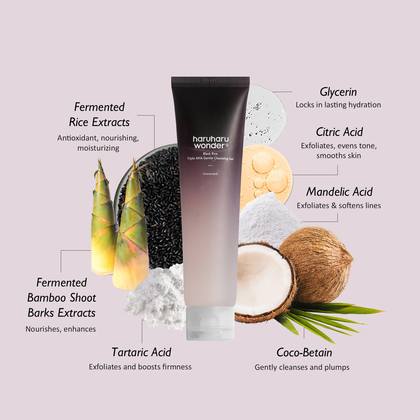 Black Rice Triple AHA Gentle Cleansing Gel