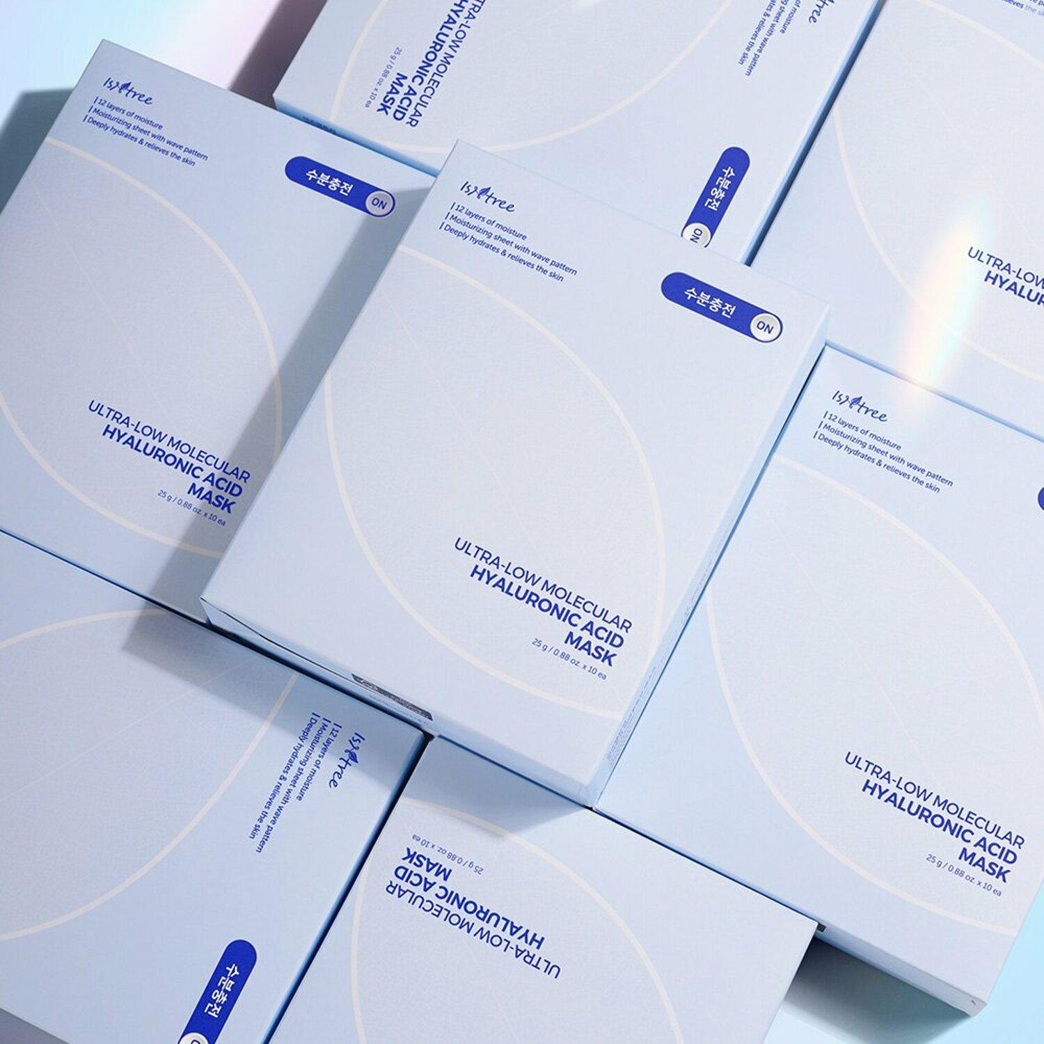 Ultra-Low Molecular Hyaluronic Acid Mask (10 Pack) – 12 Couches d’Hydratation