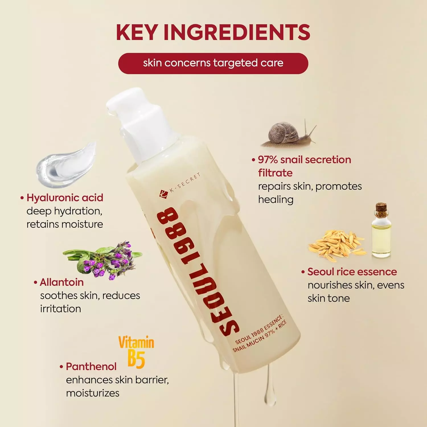 Snail Mucin Essence Serum 97% + Rice Ferment