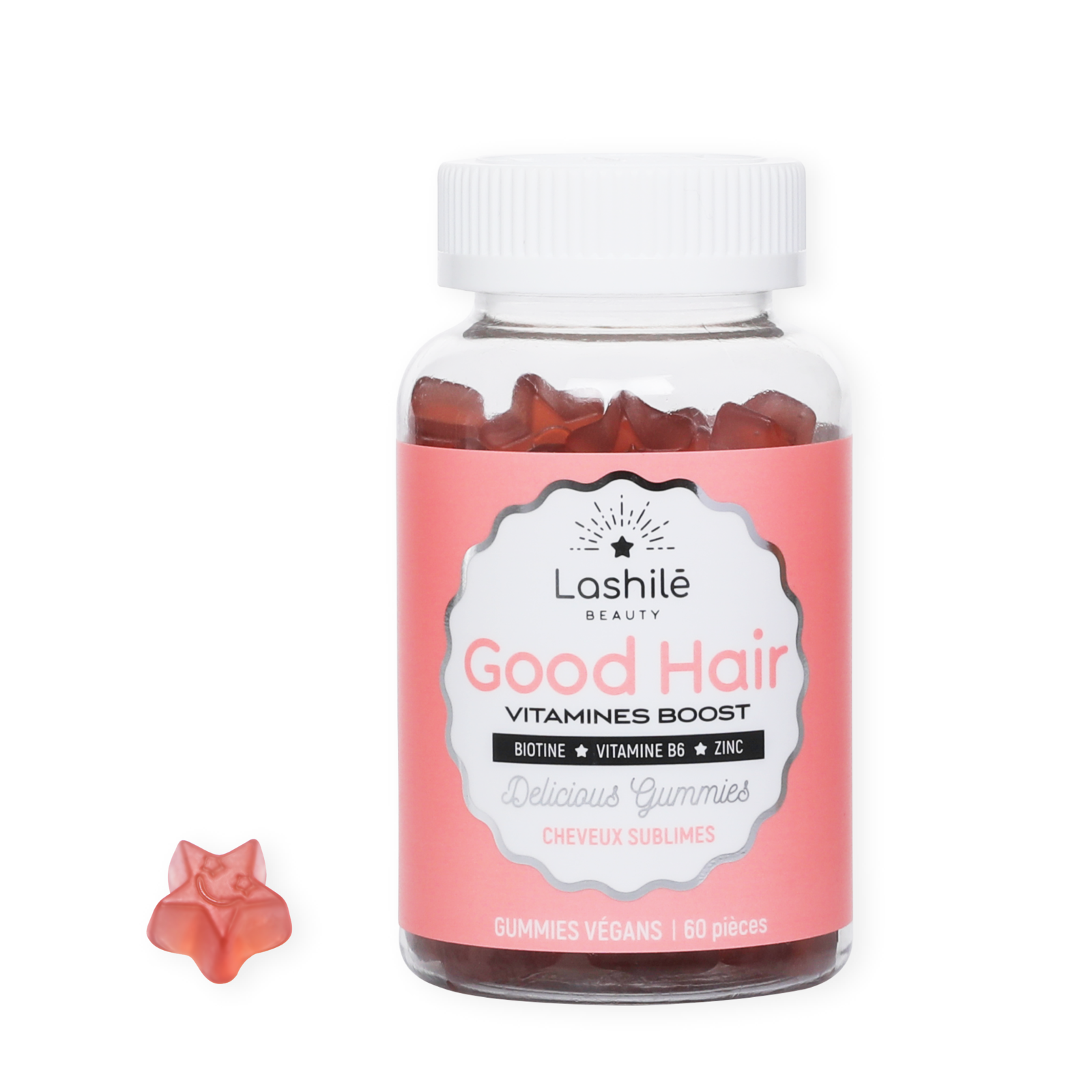 Lashilé Good Hair Vitamines Boost Gummies Vegans 60 pièces