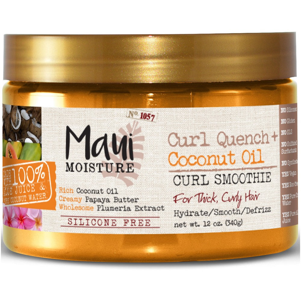 Maui Moisture HYDRATATION DES BOUCLES + HUILE DE NOIX DE COCO Curl Smoothie - Crème Bouclante 340g