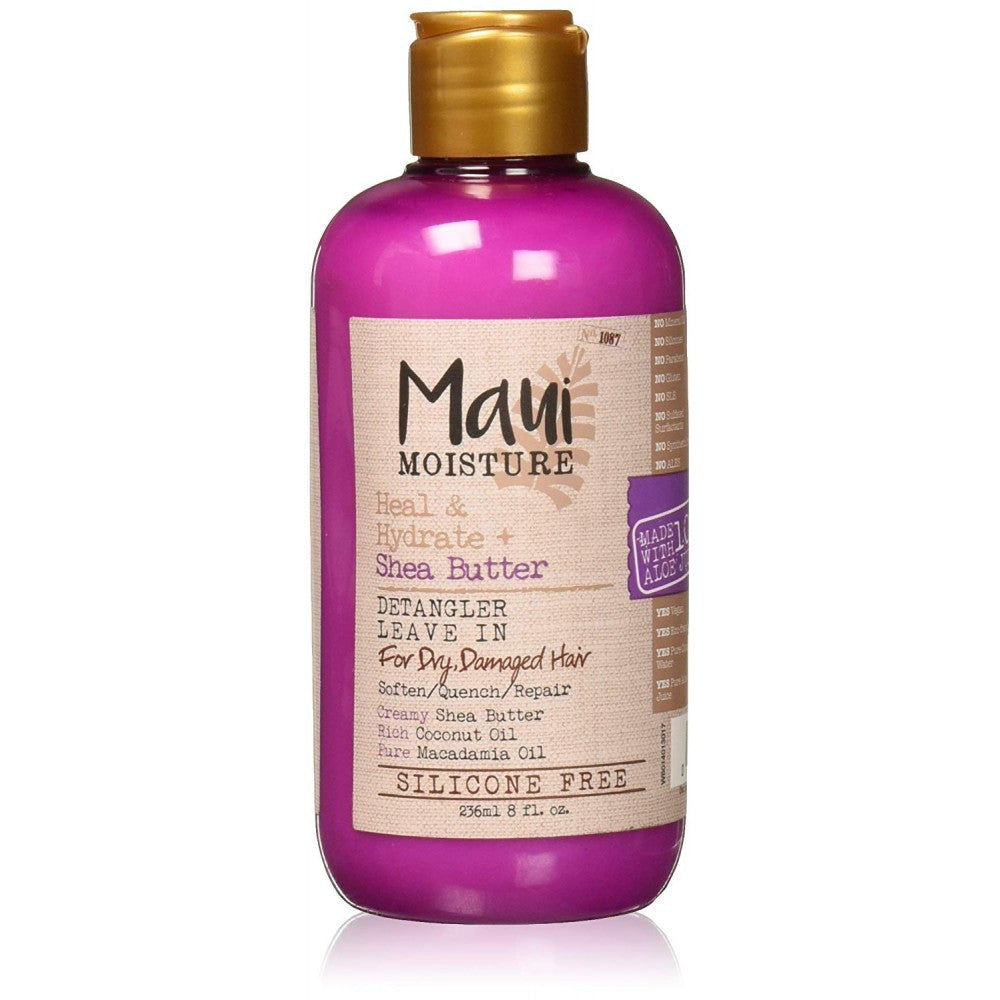 Maui Moisture RAVIVE ET HYDRATE + BEURRE DE KARITÉ Detangler Leave In - Soin Démêlant Sans rinçage 236ml