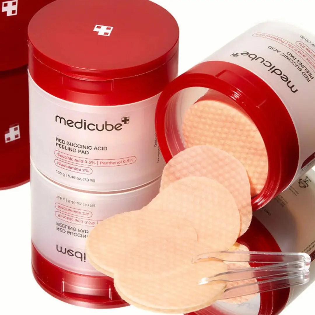 Red Succinic Acid Facial Toning Pads