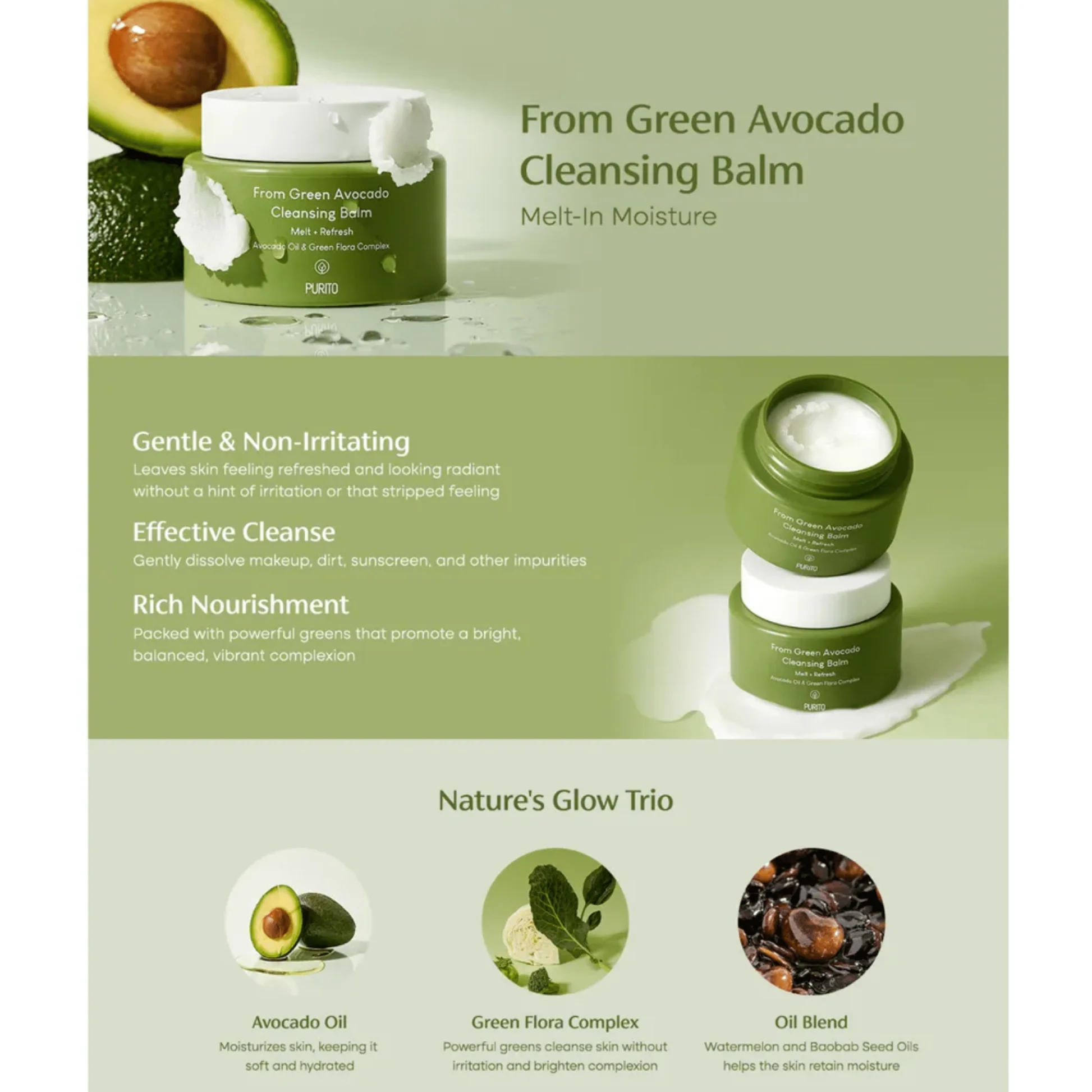 Green Avocado Cleansing Balm