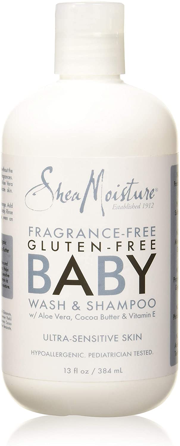 Shea Moisture Fragrance Free Gluten Free Baby Wash & Shampoo - Gel Douche & Shampoing Sans Gluten et Parfum 384ml