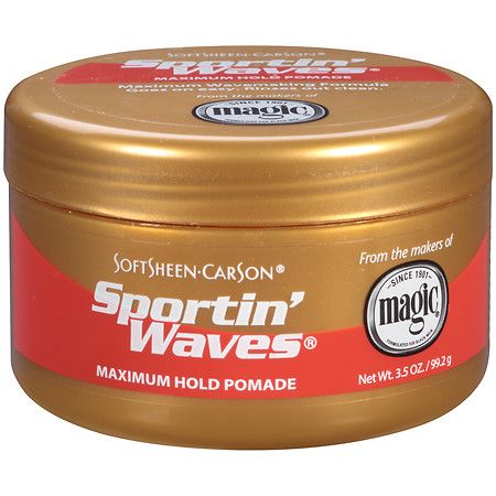 Sportin Waves Gel Pomade Maximum Hold (Gold) - Extra Fort Or 3.5 oz