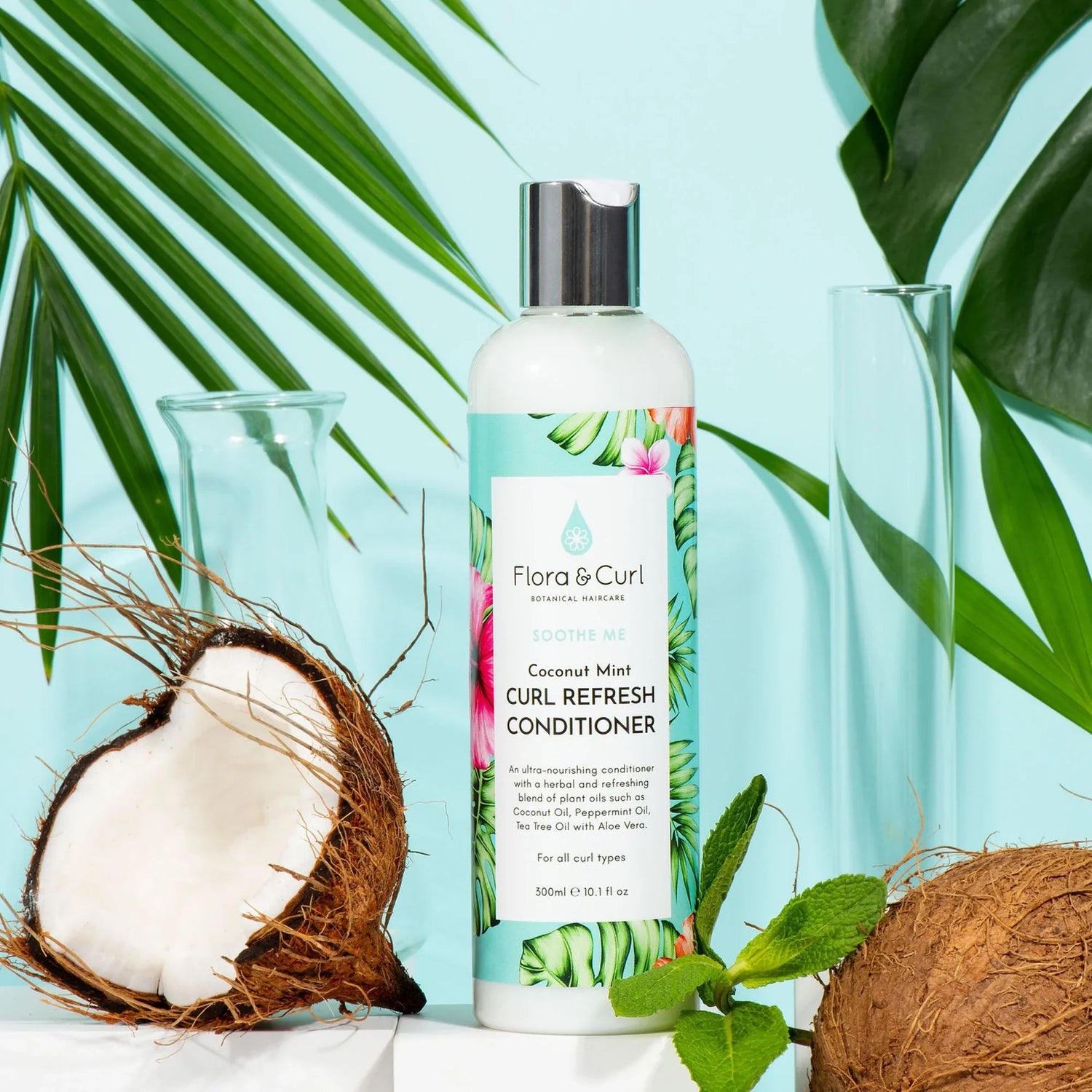 Après-Shampoing Rafraîchissant pour les Boucles à la Noix de Coco et à la Menthe