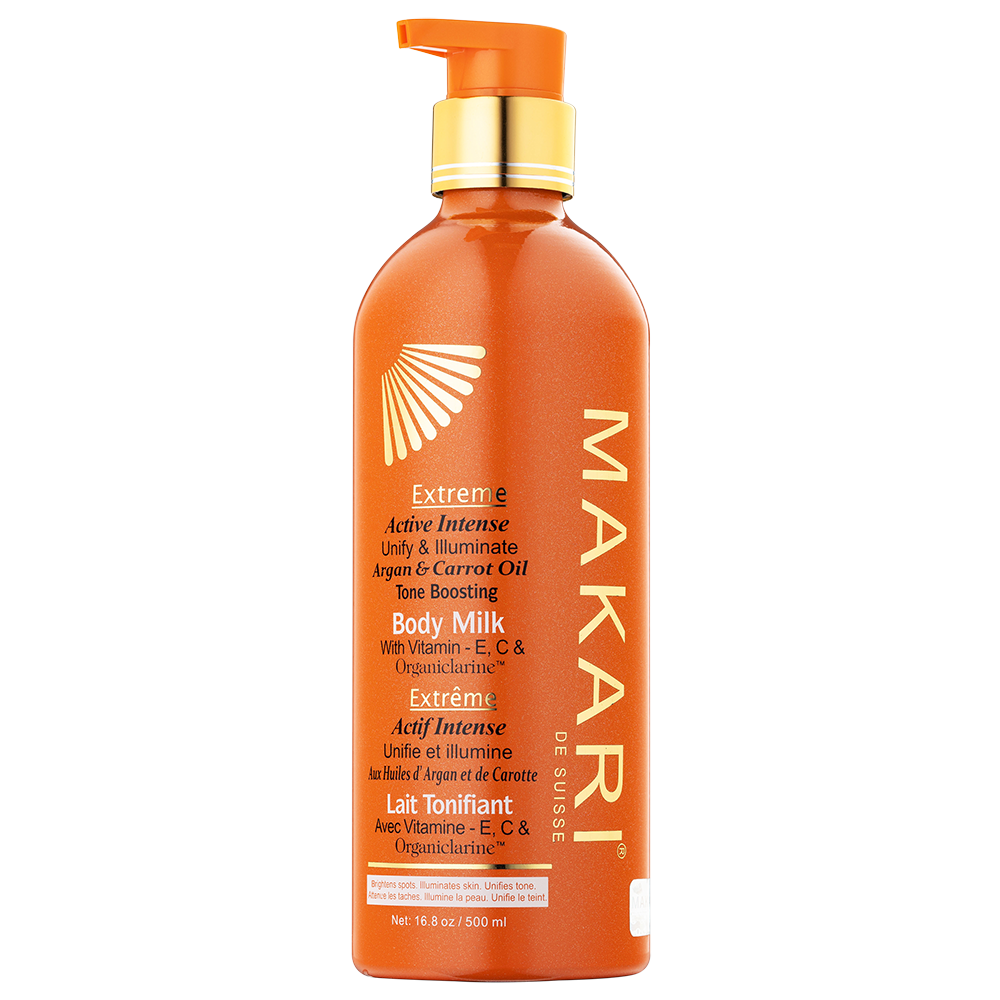 MAKARI EXTRÊME ACTIVE INTENSE AGRAN & CARROT BODY MILK - LAIT DE CORPS UNIFIANT 500 ml