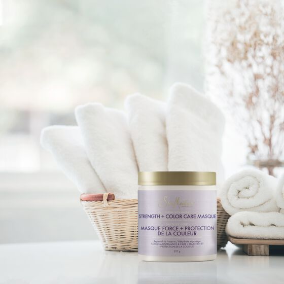 Shea Moisture Purple Rice Water Strength + Color Care Masque - Masque Capillaire Pour Cheveux Colorés 227g