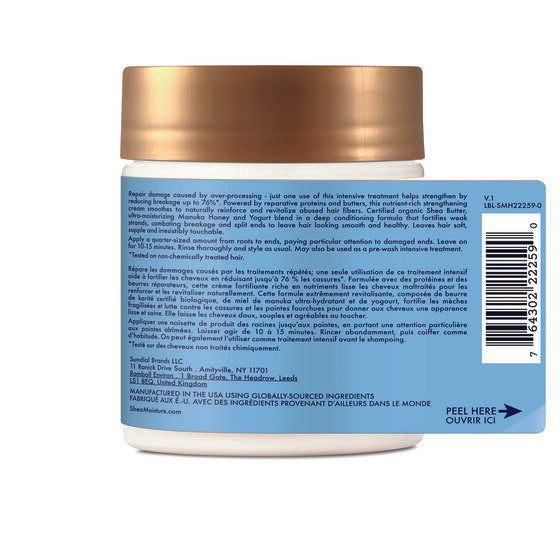 Shea Moisture Manuka Honey & Yogurt Hydrate + Repair Protein Power Treatment 227g