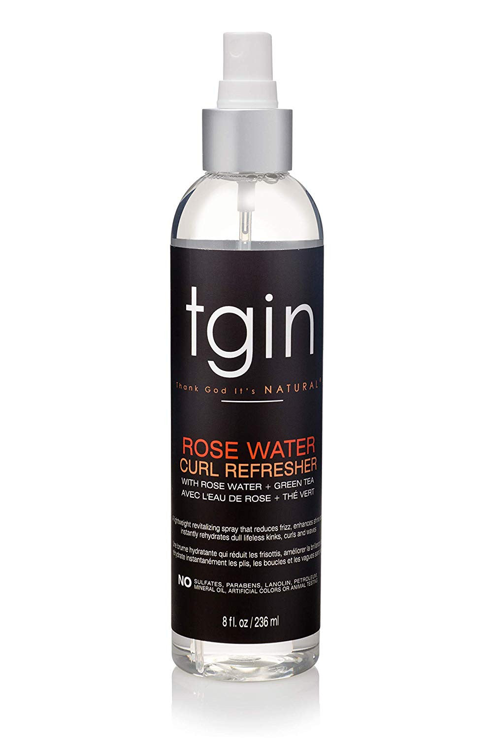TGIN Rose Water Curl Refresh - Brume hydratante 236ml