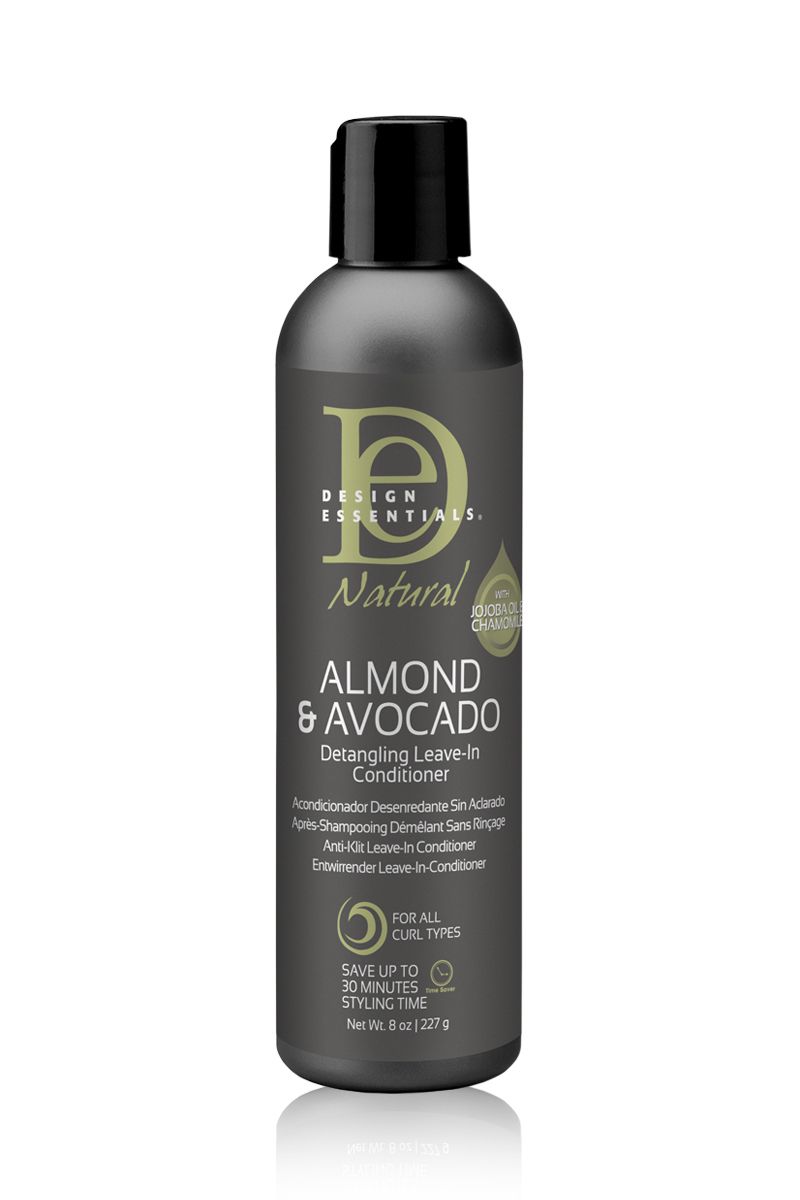 Design Essentials Almond & Avocado Detangling Leave-In Conditioner - Après-Shampoing Démêlant Sans Rinçage 227g