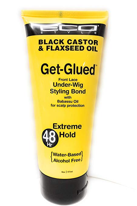 Black Castor And Flaxseed Oil Get Glued Front Lace