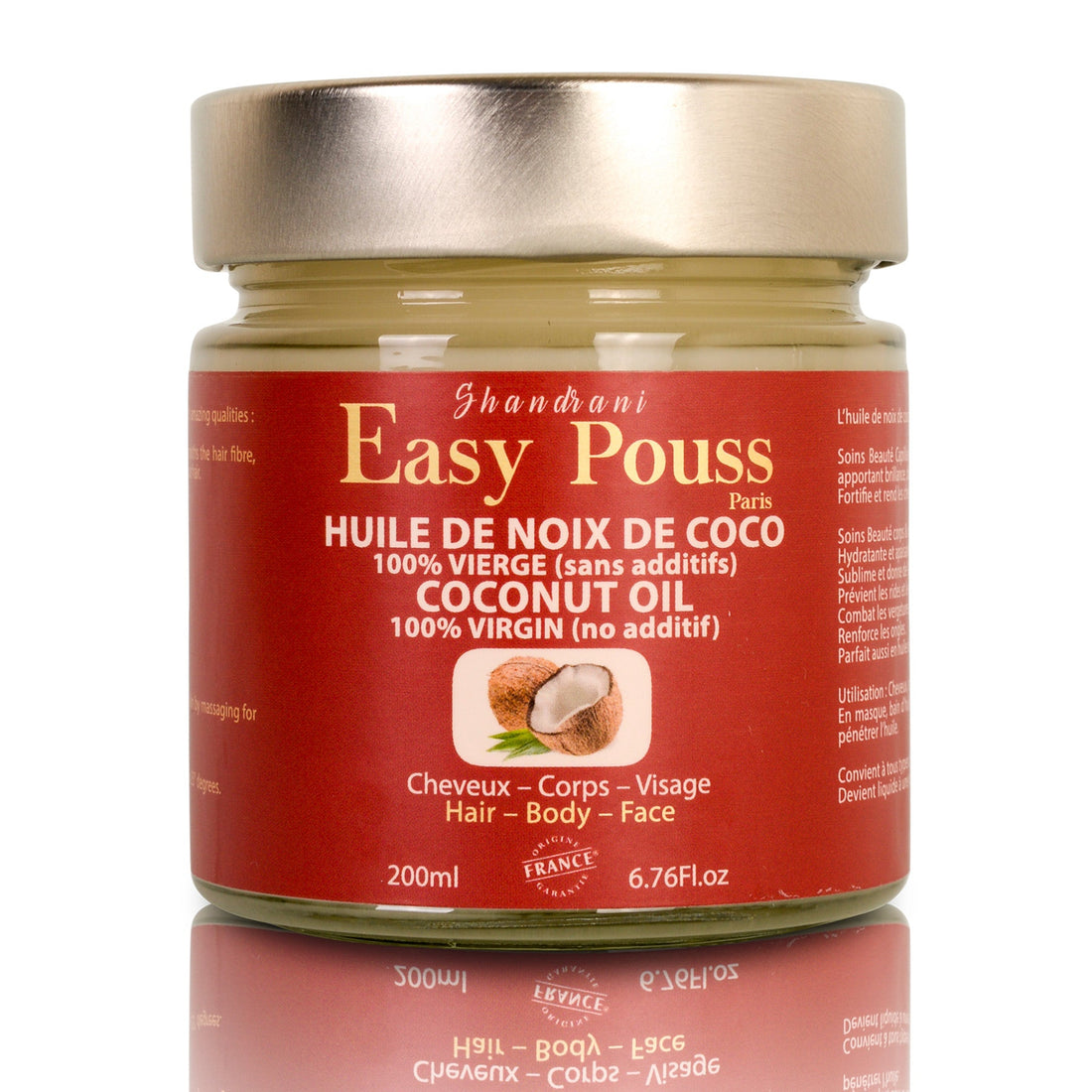 Huile de Noix de Coco 100% Vierge