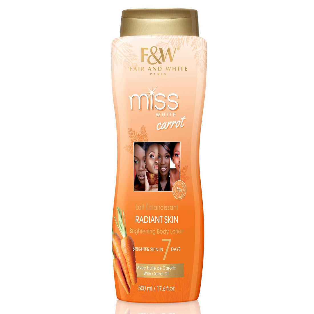 Lait Eclaircissant Corps Radiant Skin Avec Huile de Carotte