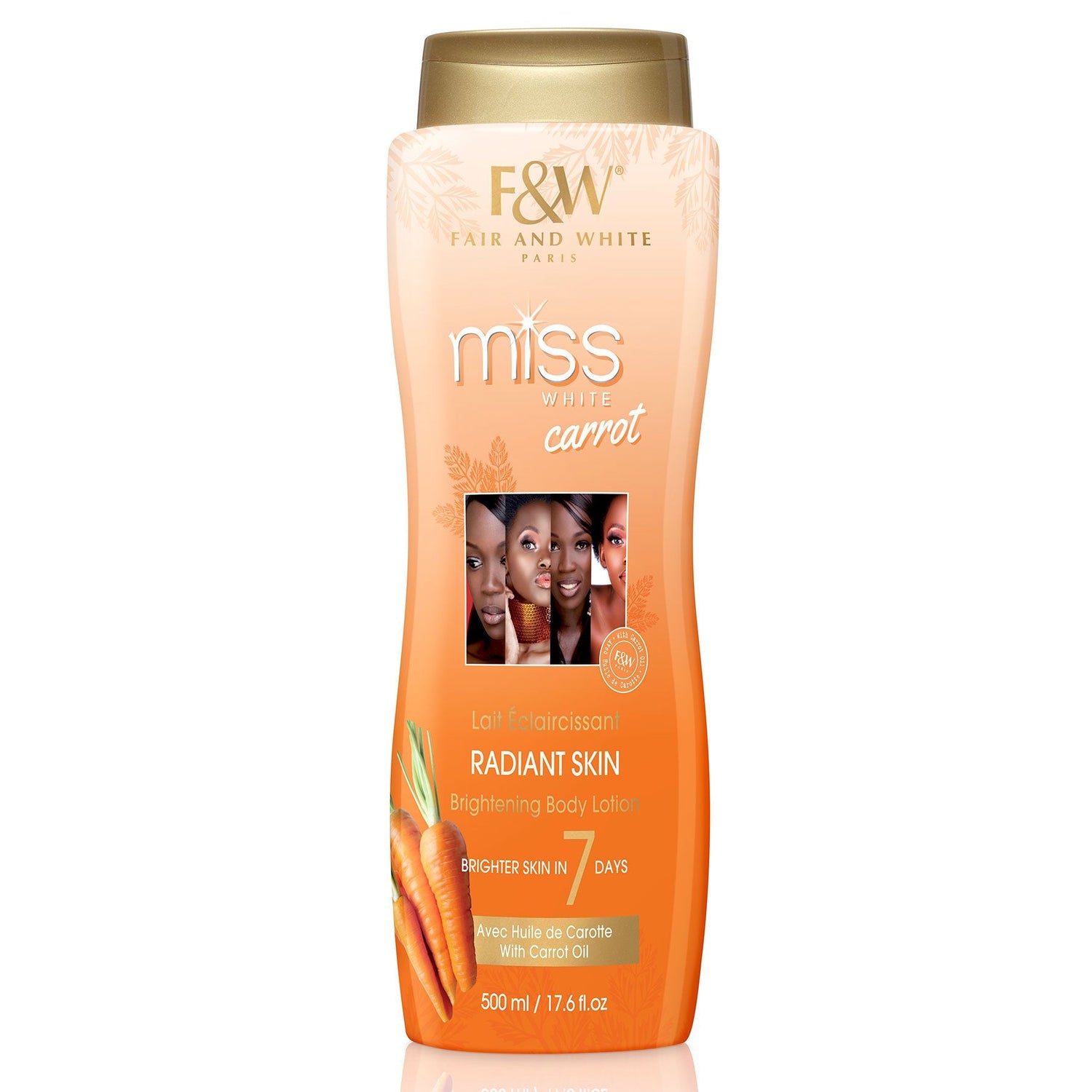 Lait Eclaircissant Corps Radiant Skin Avec Huile de Carotte