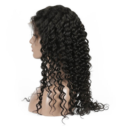 Perruque Lace Wig Brésilienne Deep Wave Couleur Naturelle