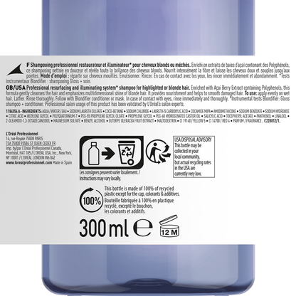 Serie Expert Blondifier Gloss Shampoing Restaurateur Illuminateur