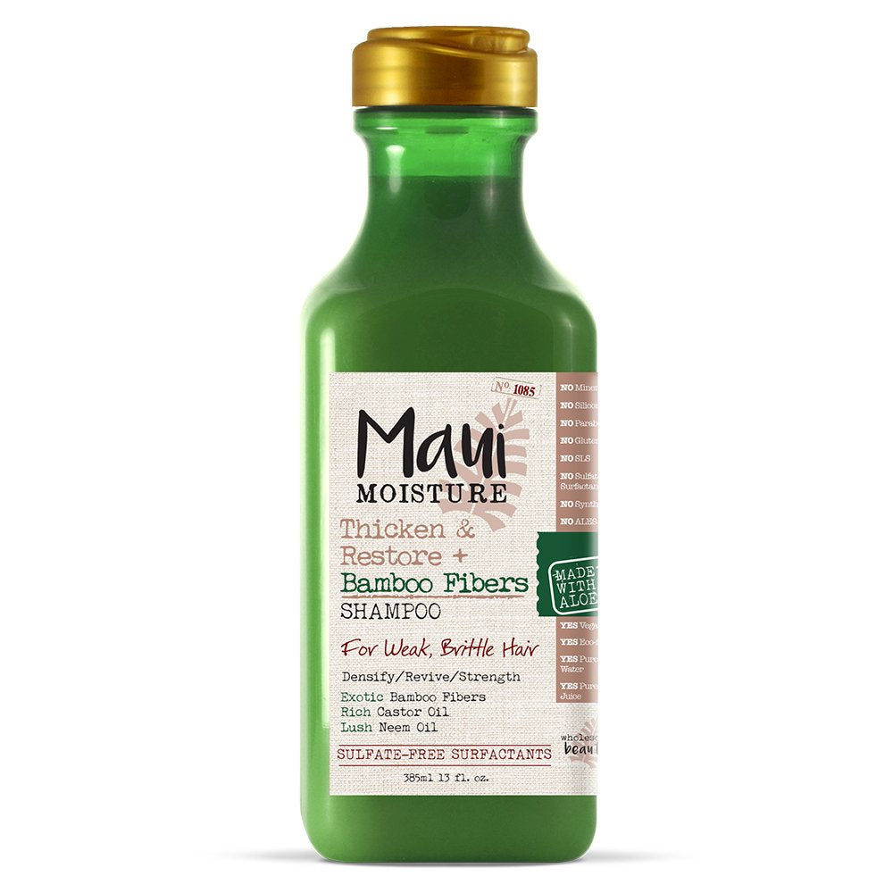 Maui Moisture ÉPAISSIT ET RESTAURE + FIBRES DE BAMBOU - shampoing 385ml