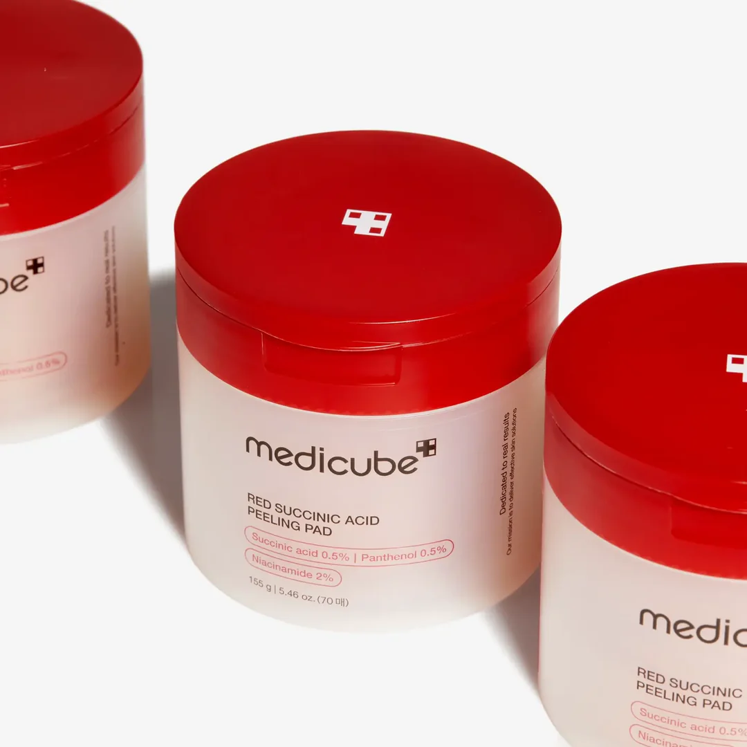 Red Succinic Acid Facial Toning Pads