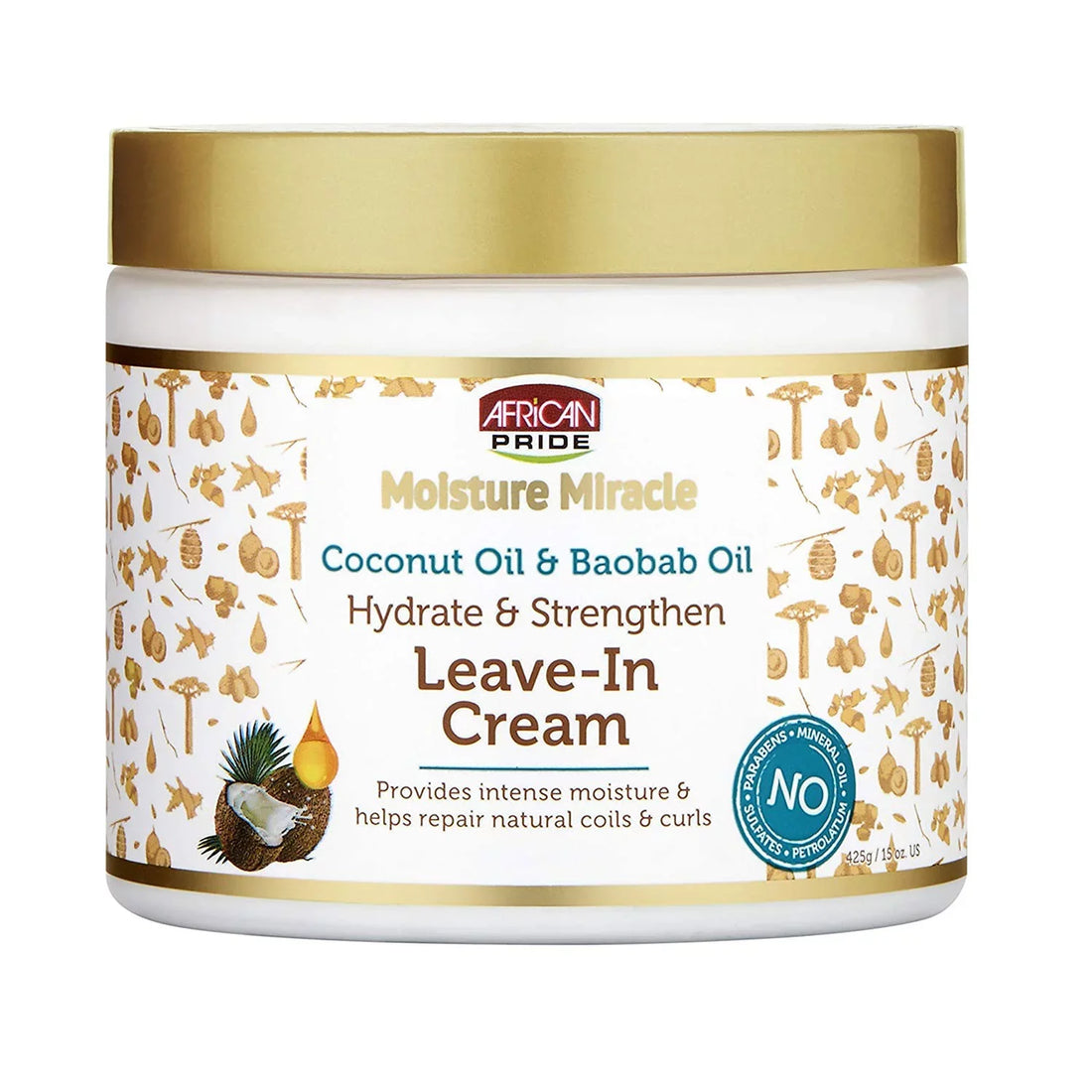Creme Revitalisante Sans Rincage Huile de Coco et Baobab