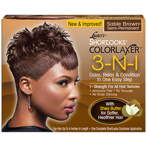 Pink Shortlooks ColorLaxer Sable Brown - Défrisant Colorant Marron