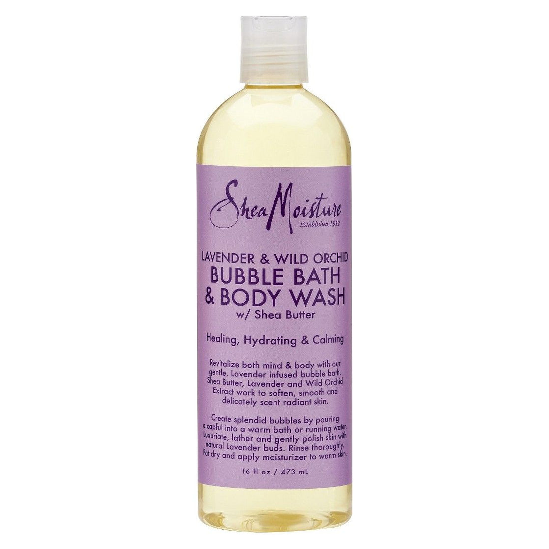 Shea Moisture Lavender &amp; Wild Orchid Bubble Bath &amp; Body Wash 473ml