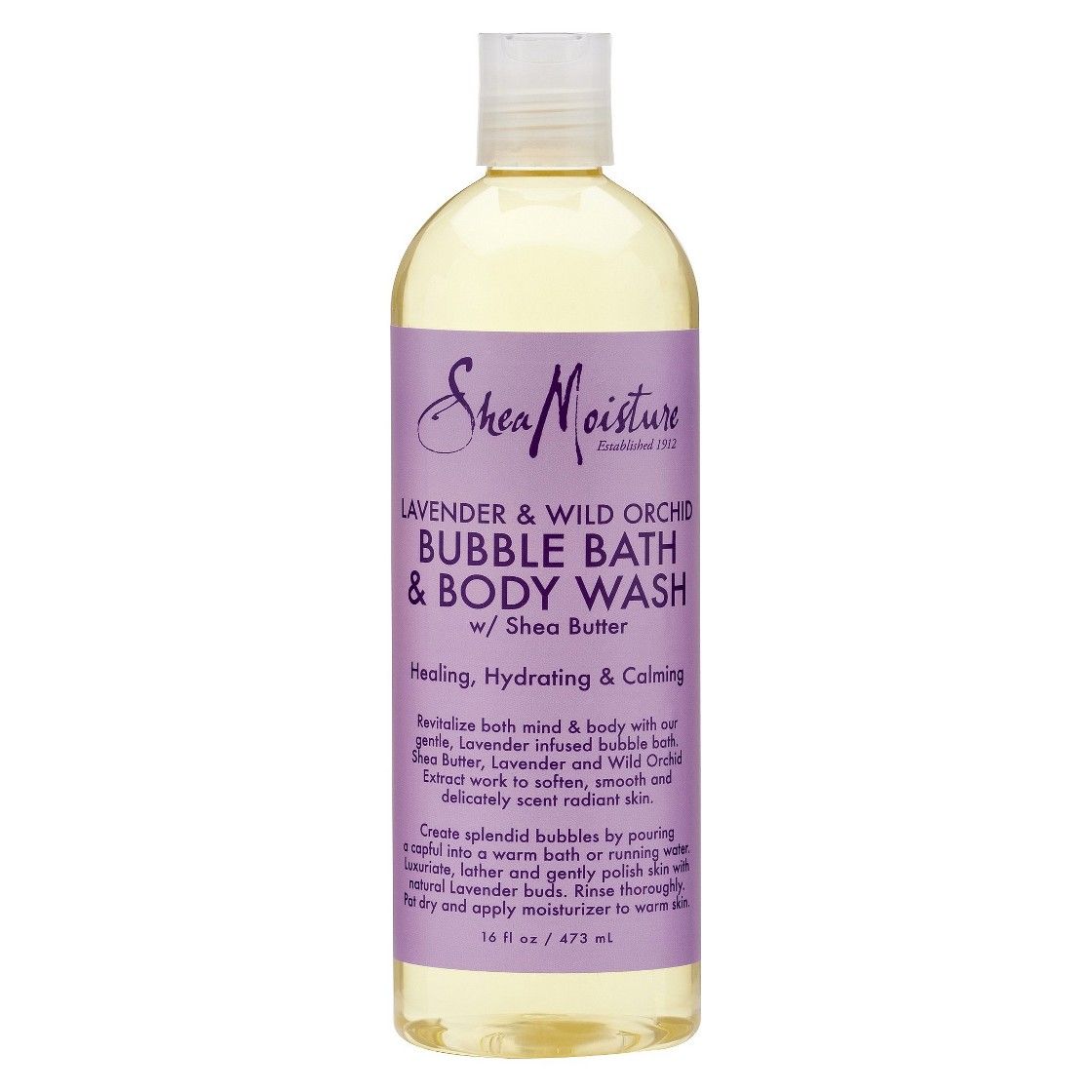 Shea Moisture Lavender &amp; Wild Orchid Bubble Bath &amp; Body Wash 473ml