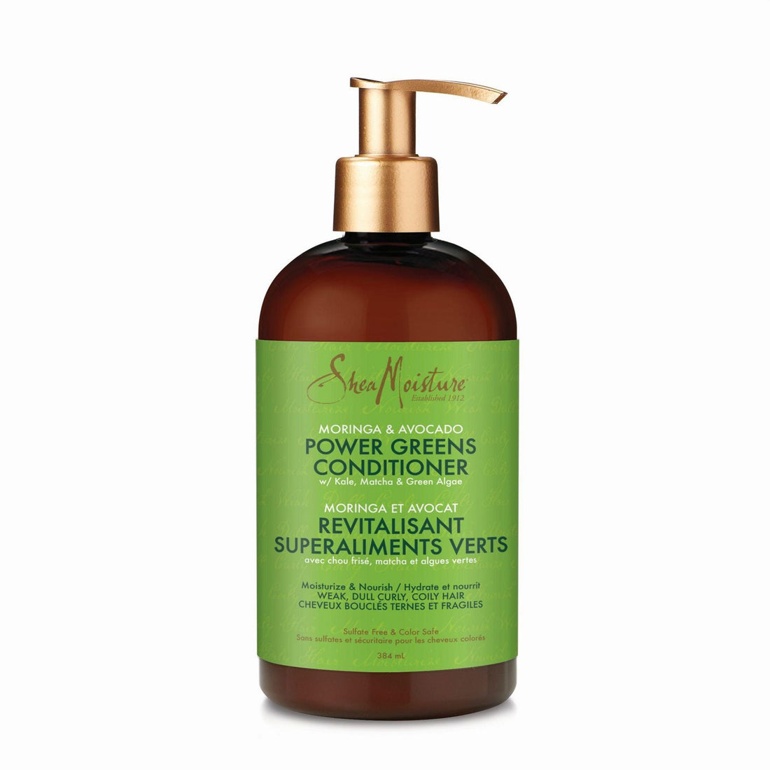 Shea Moisture Moringa & Avocado Power Greens Conditioner- Après-Shampoing 384ml