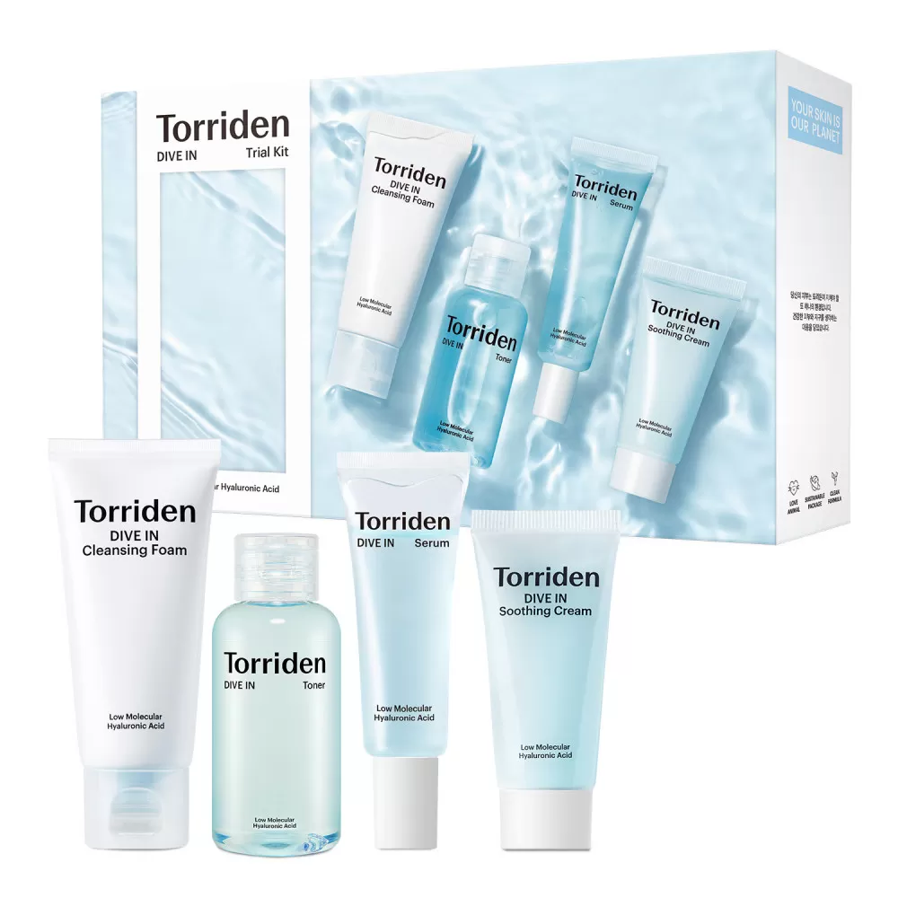DIVE-IN Trial Kit Hyaluronic Acid Daily Skincare 4 Step