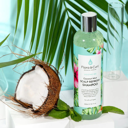 Shampooing Rafraîchissant pour le Cuir Chevelu à la Noix de Coco et à la Menthe