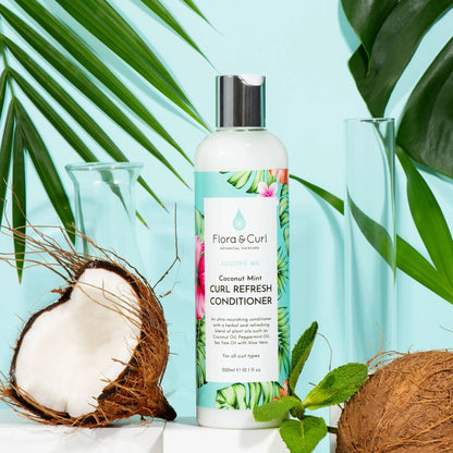 Après-Shampoing Rafraîchissant pour les Boucles à la Noix de Coco et à la Menthe