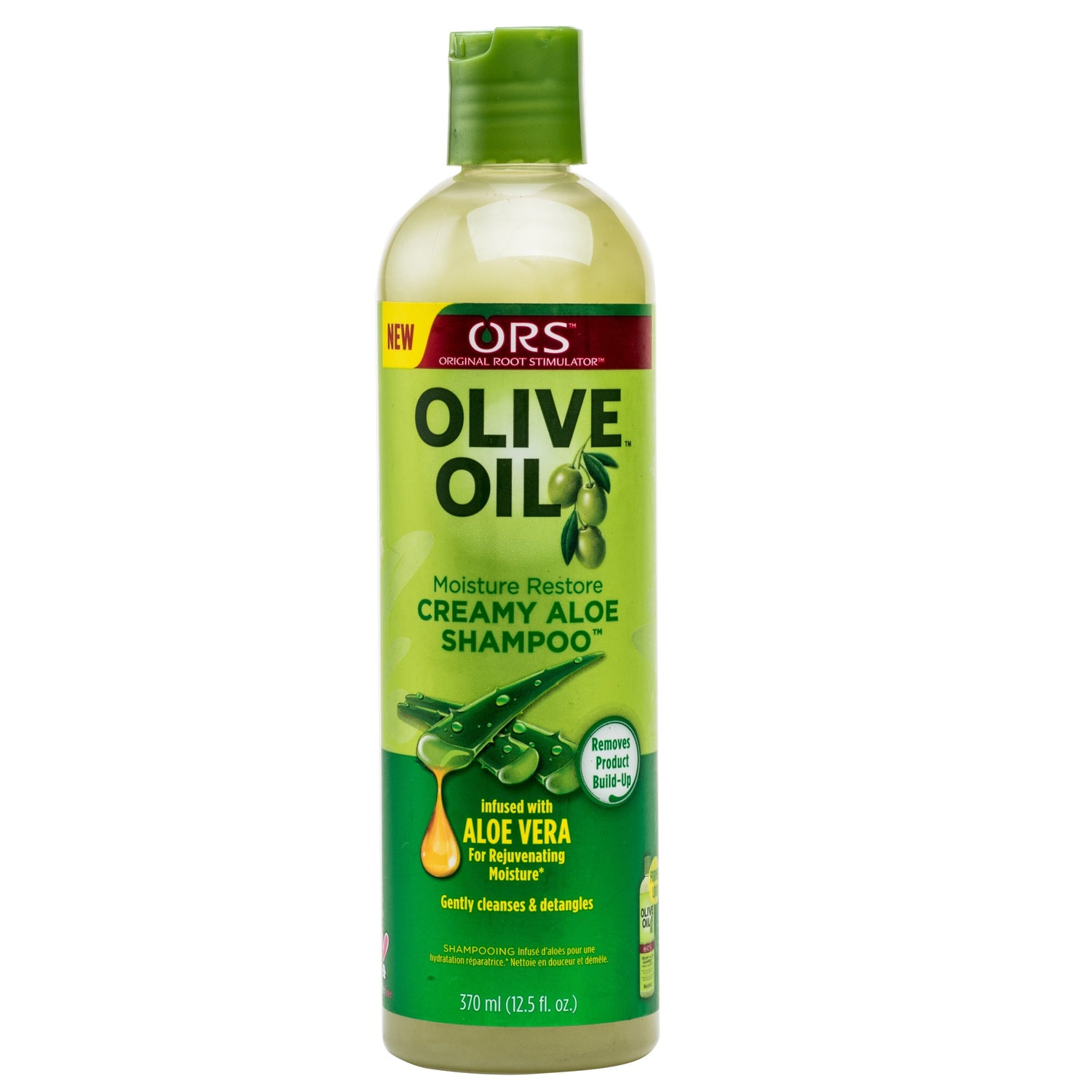 Organic Root Stimulator Olive Oil Creamy Aloe Shampoo . Shampoing Crémeux à l&