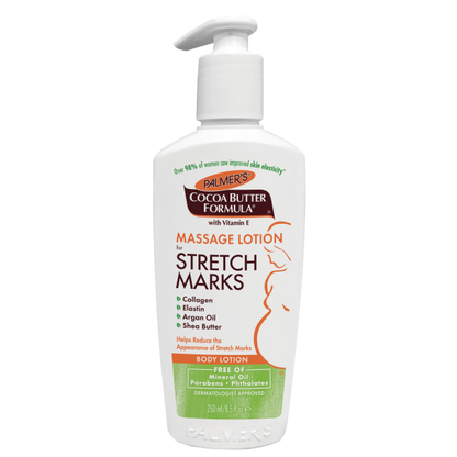 Lotion de massage au beurre de cacao pour les vergetures de grossesse
