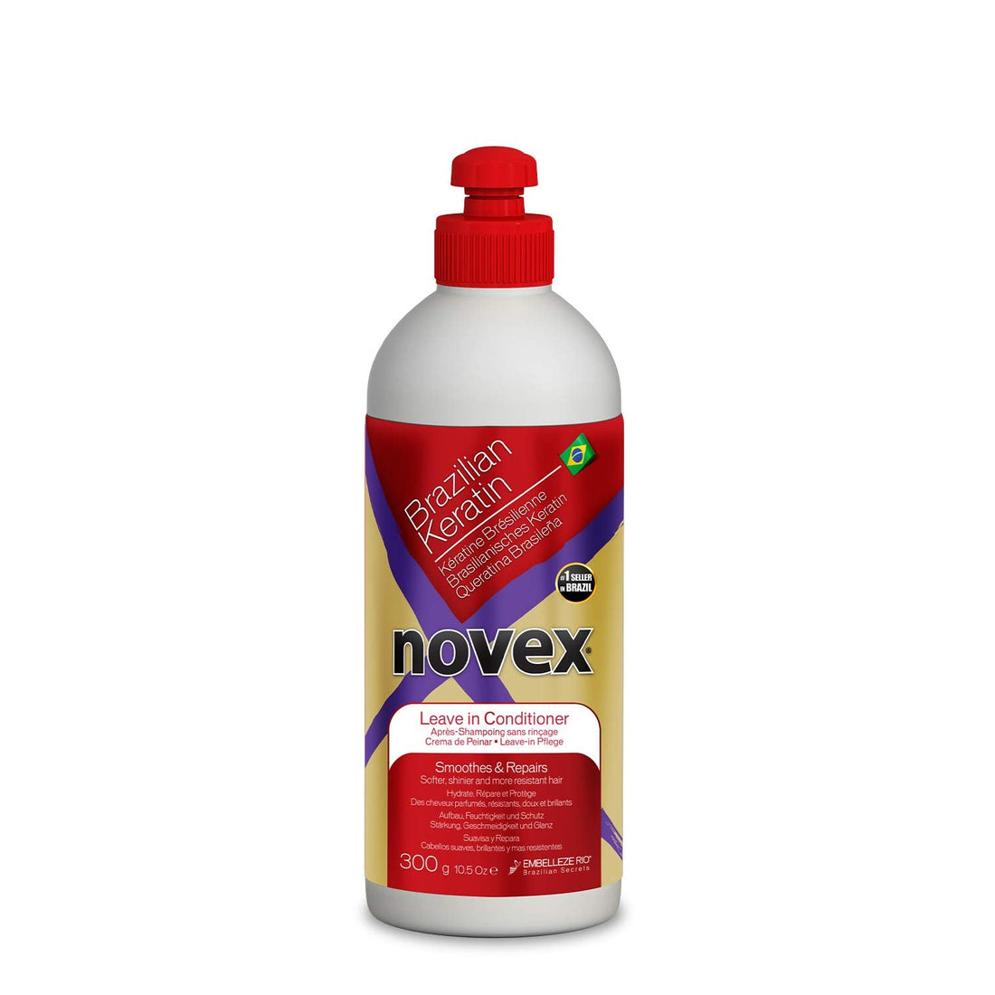 Novex Brazilian Keratin Leave In Conditioner - Après Shampoing Sans rinçage 300g