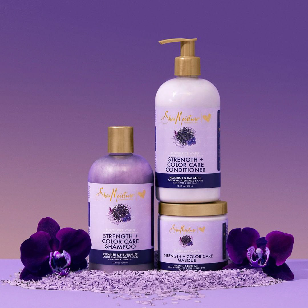 Pack Shea Moisture Purple Rice Water - 3 Produits
