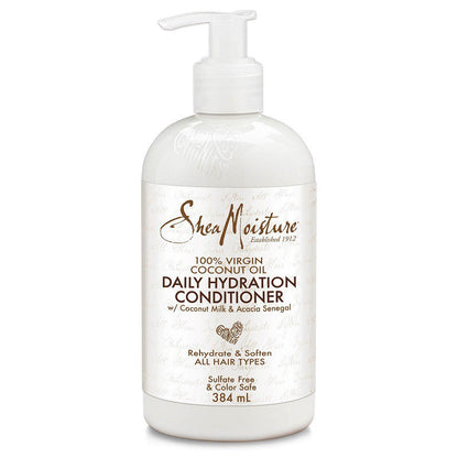 Shea Moisture Virgin Coconut Daily Hydration Conditioner - Après-Shampoing Hydratant 384 ml