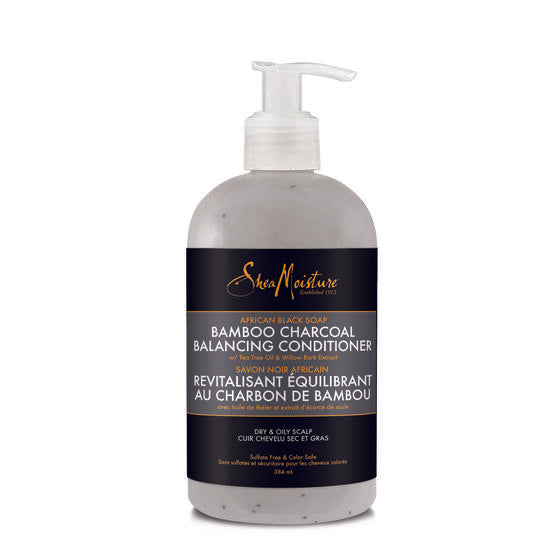 Shea Moisture African Black Soap Bamboo Charcoal Balancing Conditioner - Après Shampoing 384ml