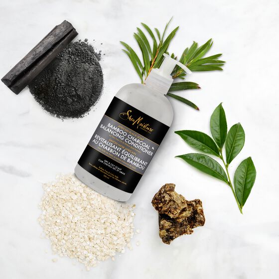 Shea Moisture African Black Soap Bamboo Charcoal Balancing Conditioner - Après Shampoing 384ml