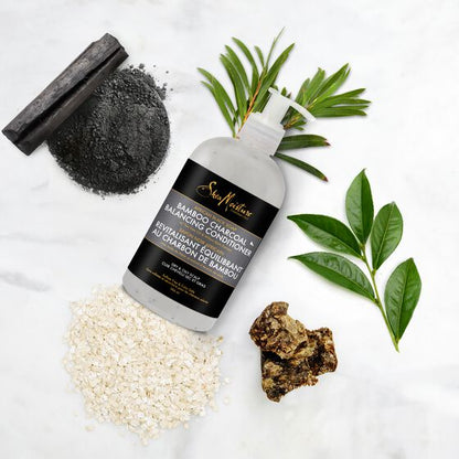 Shea Moisture African Black Soap Bamboo Charcoal Balancing Conditioner - Après Shampoing 384ml