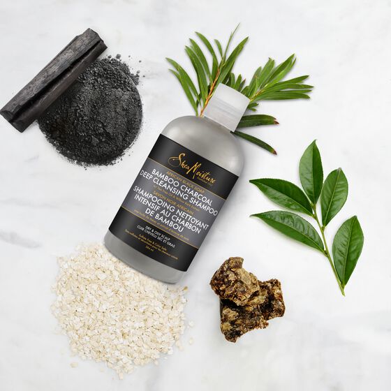 Shea Moisture African Black Soap Bamboo Charcoal Deep Cleansing Shampoo - Shampoing 384mlml