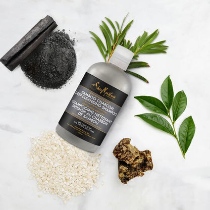 Shea Moisture African Black Soap Bamboo Charcoal Deep Cleansing Shampoo - Shampoing 384mlml