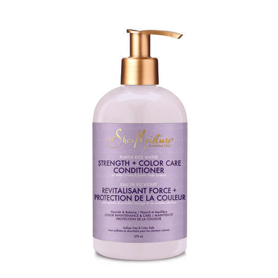 Shea Moisture Purple Rice Water Strength + Color Care Conditioner - Après-Shampoing Pour Cheveux Colorés 384ml