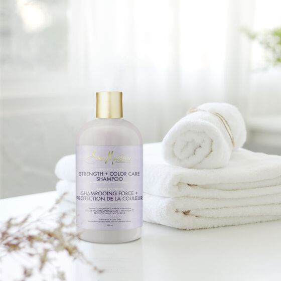 Shea Moisture Purple Rice Water Strength + Color Care Shampoo - Shampoing pour Cheveux Colorés 384ml