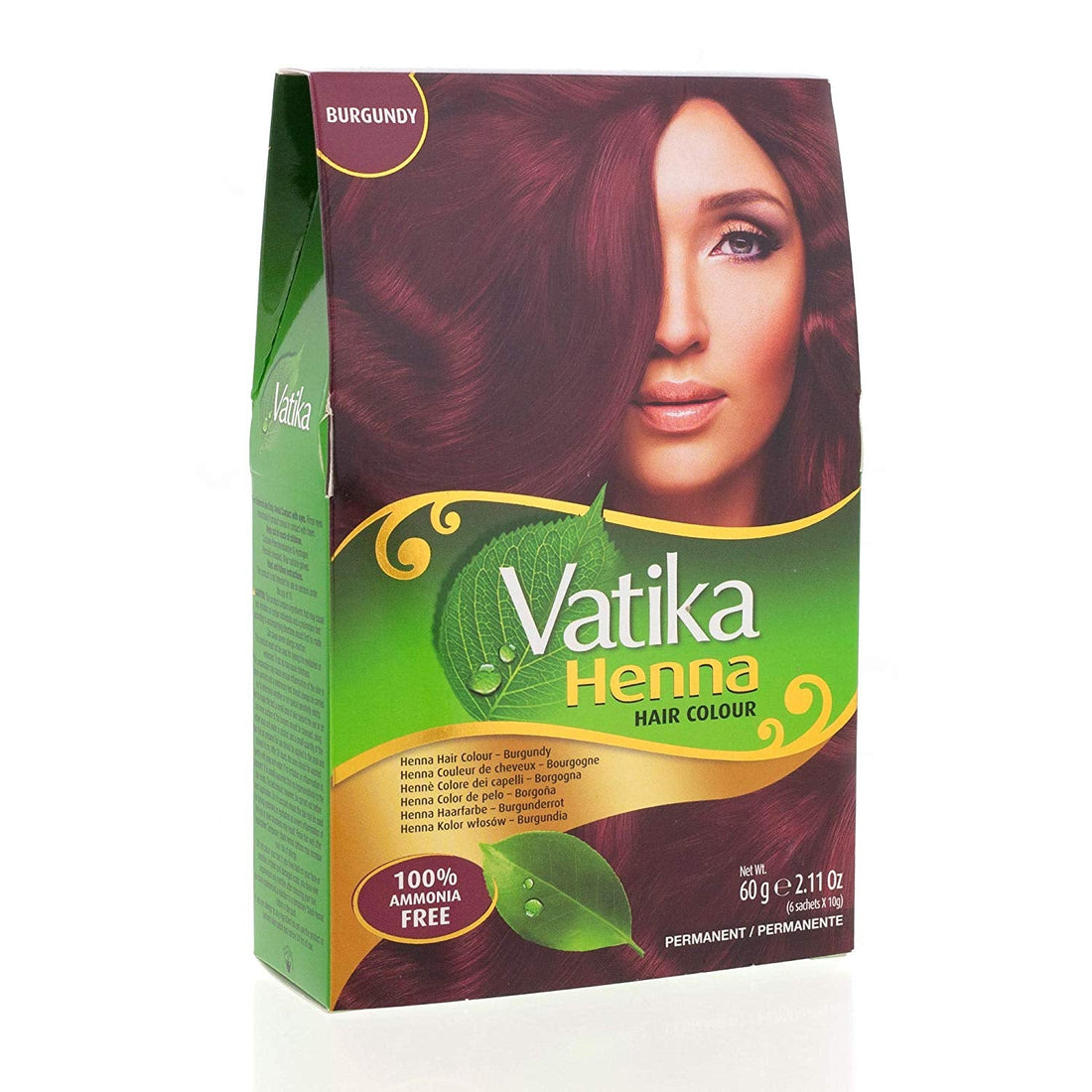 Vatika Henna Hair Color Burgundy - Bourgogne 6x10g