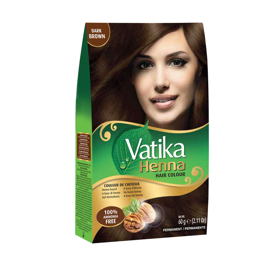 Vatika Henna Hair Color  Brown - Brun  6x10g